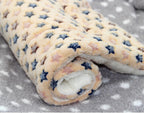 Manta polar - Beige con estrellas